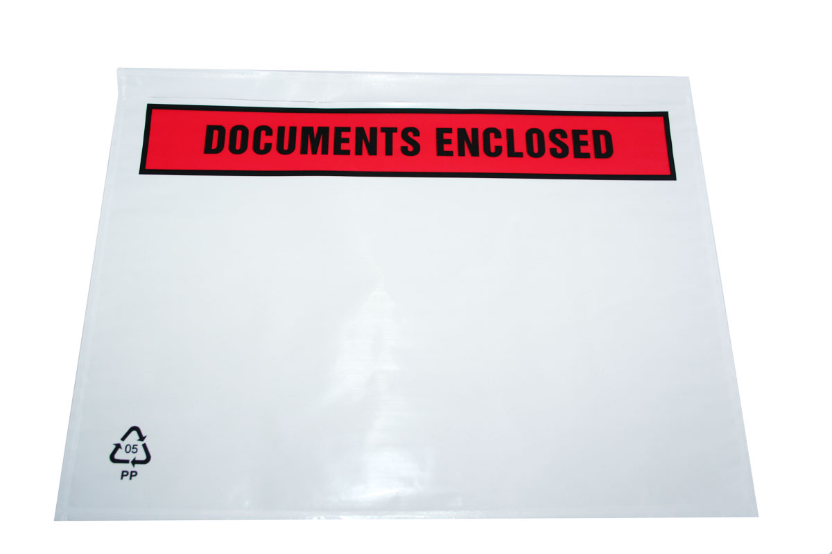 1000 A7 PRINTED Document Enclosed Envelopes CHEAPEST 123mm x 110mm wallets 