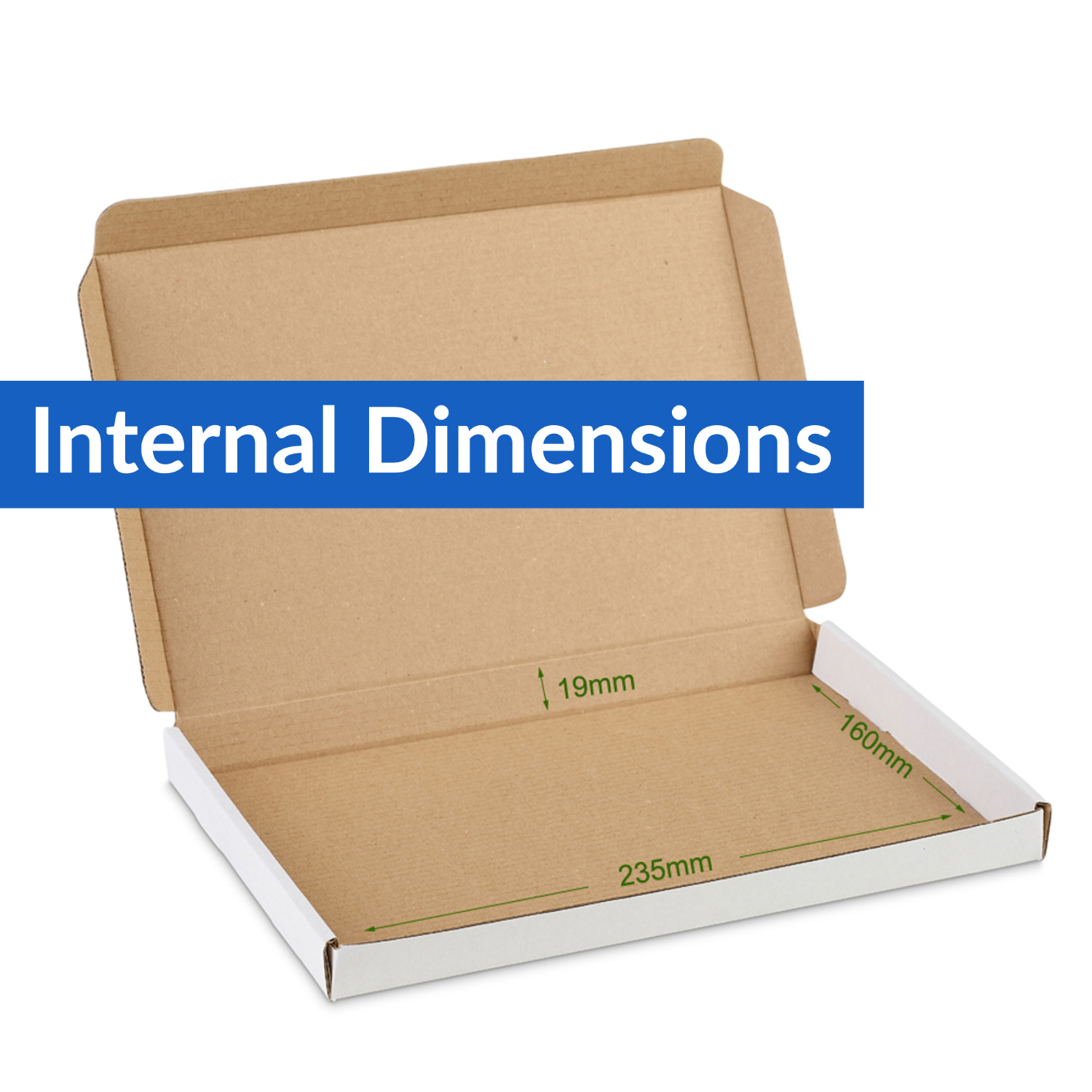 thumbnail image 2 of Box Partners 50-Pack Corrugated Cardboard Mailers - 8x5x2 Inches, White, Made In USA 2 of 4