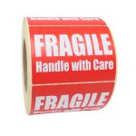 adhesive labels printed fragile handle with care