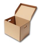 cardboard storage boxes with attached lid