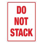 do not stack labels for shipping and storage