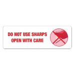do not use sharp labels for shipping and storage