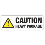 caution heavy self adhesive  labels for shipping and storage