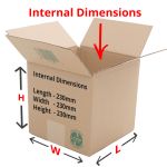 single wall boxes 230x230x230mm