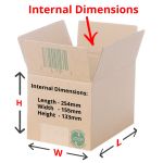 single wall boxes 254x155x133mm