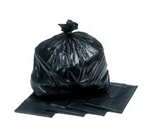 black plastic refuse and rubbish sacks