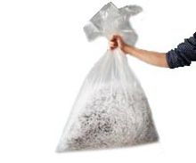 clear sacks and transparent bin liners