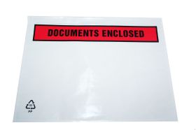 printed documents enclosed shipping envelopes a4