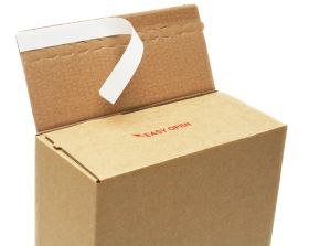 self seal cardboard postal box