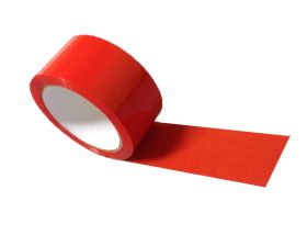 red adhesive polypropylene packing tape