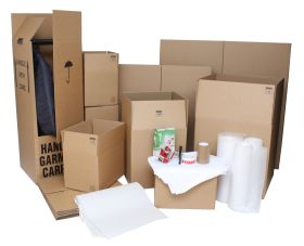 large moving kit & accessories, plus cardboard wardrobe boxes