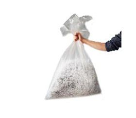 clear plastic sacks & bin liners