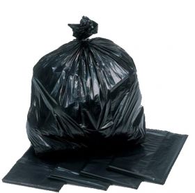 black rubbish bags & rubbish sacks