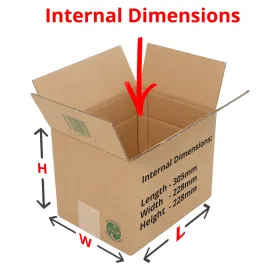 double wall boxes 305x228x228mm