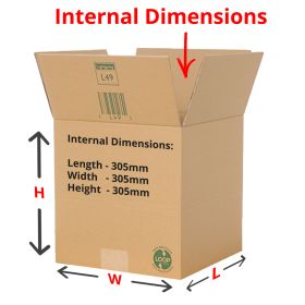 double wall boxes 305x305x305mm