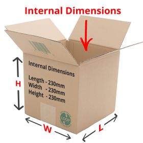 single wall boxes 230x230x230mm