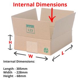 single  wall boxes 305x228x68mm