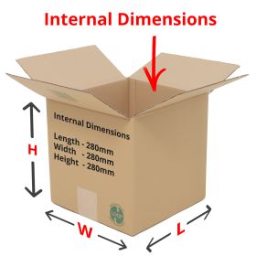 single wall boxes 280x280x280mm