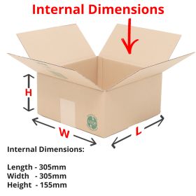 single wall boxes 305x05x155mm