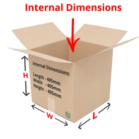 single wall boxes 405x405x405mm