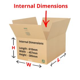 single wall boxes 610x457x305mm