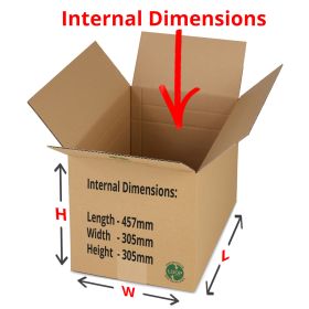 eco friendly cardboard storage boxes 457x305x305mm