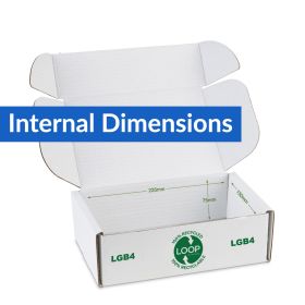 white postal boxes 225x150x75mm