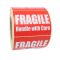 adhesive labels printed fragile handle with care